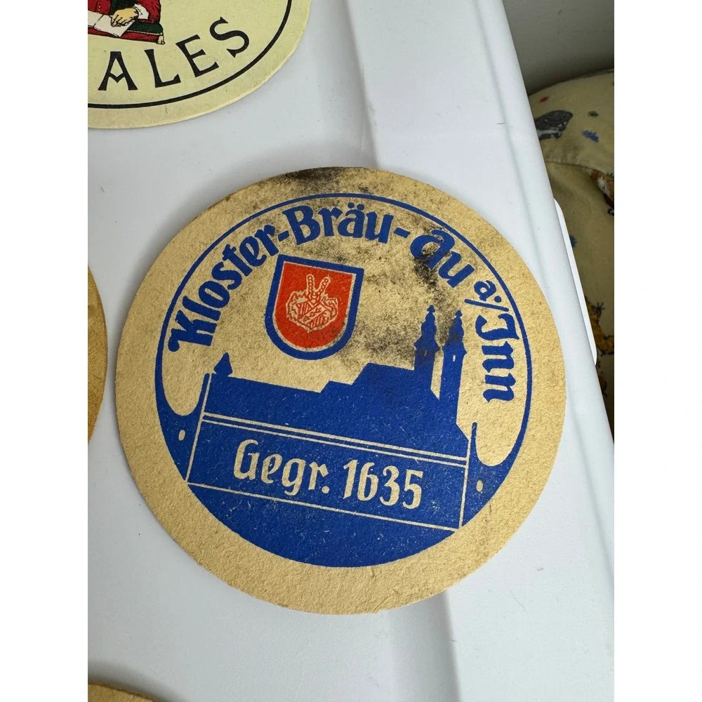 Vintage Beer Coaster Lot 13pc Hackerbrau Spaten Fine Ales Skol Lowengarten